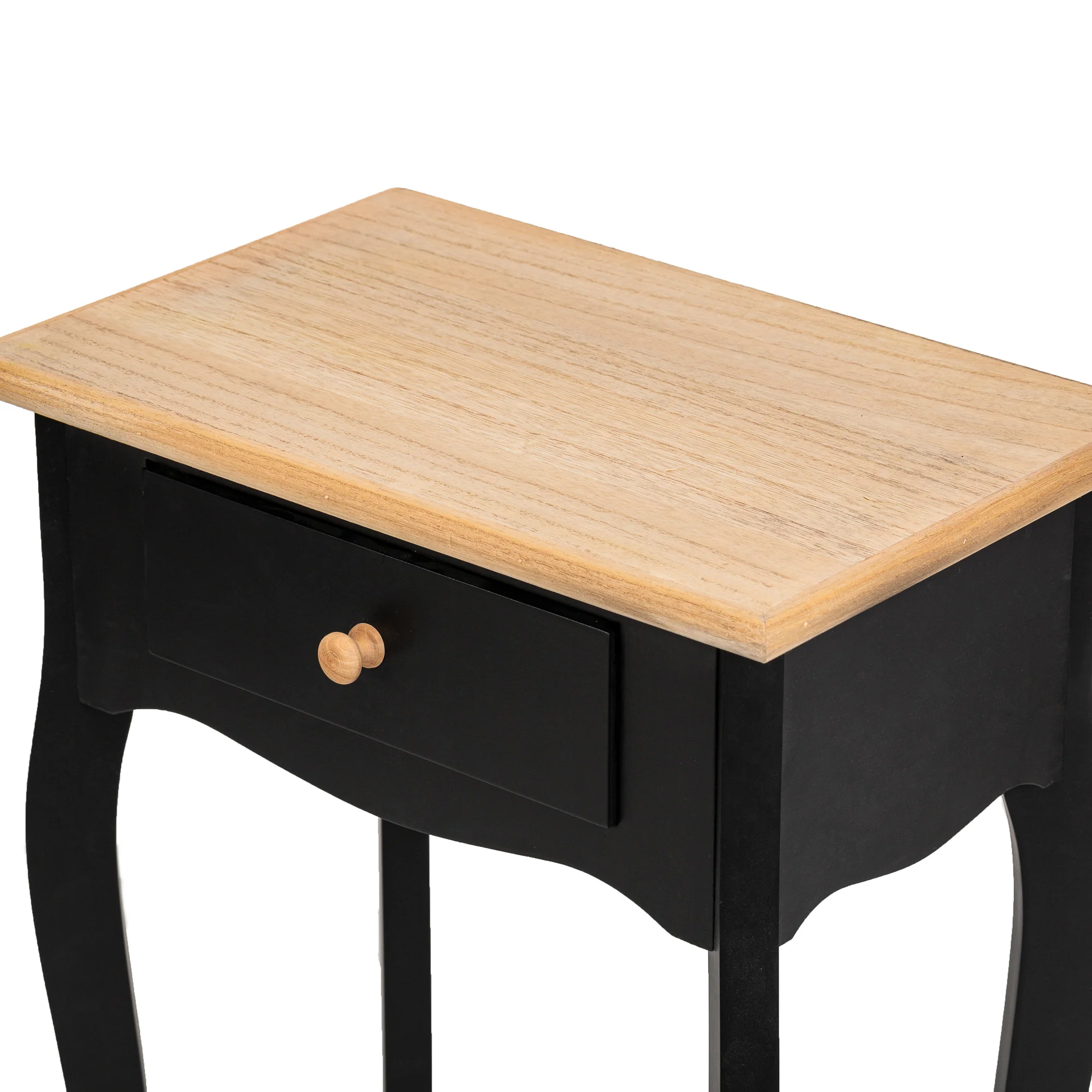 MONTAIGNE - Table de chevet 1 tiroir en bois noir - Image 8