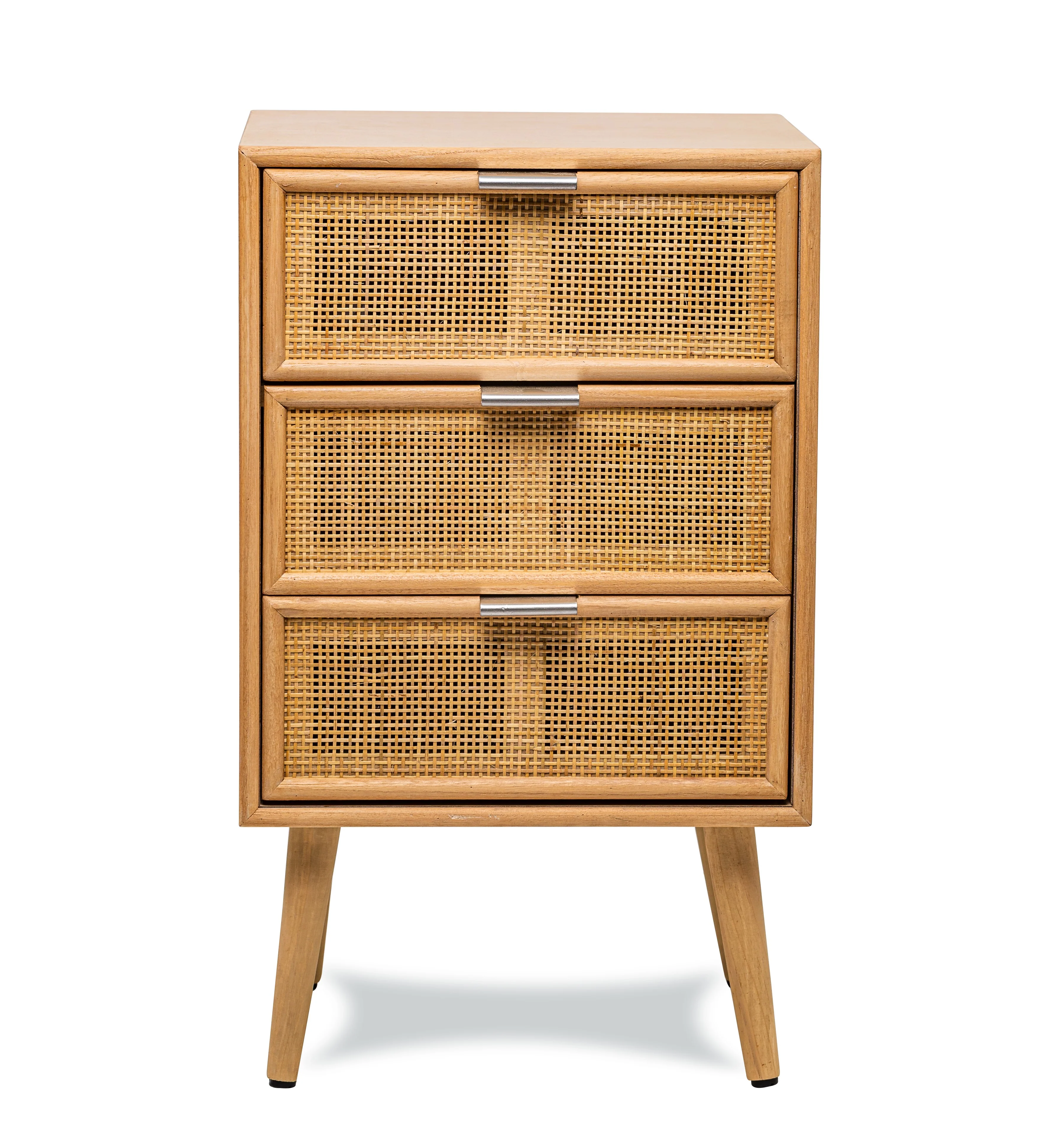 NAGOYA - Chiffonnier 3 tiroirs en bois et rotin naturel - Image 3