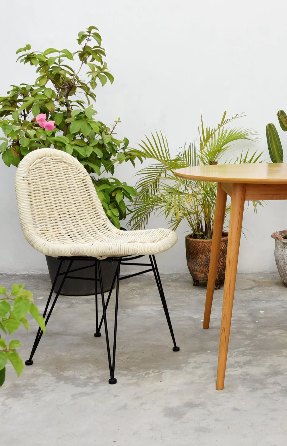 NITA - Lot de 2 chaises de salle à manger design boheme en rotin naturel - Image 2