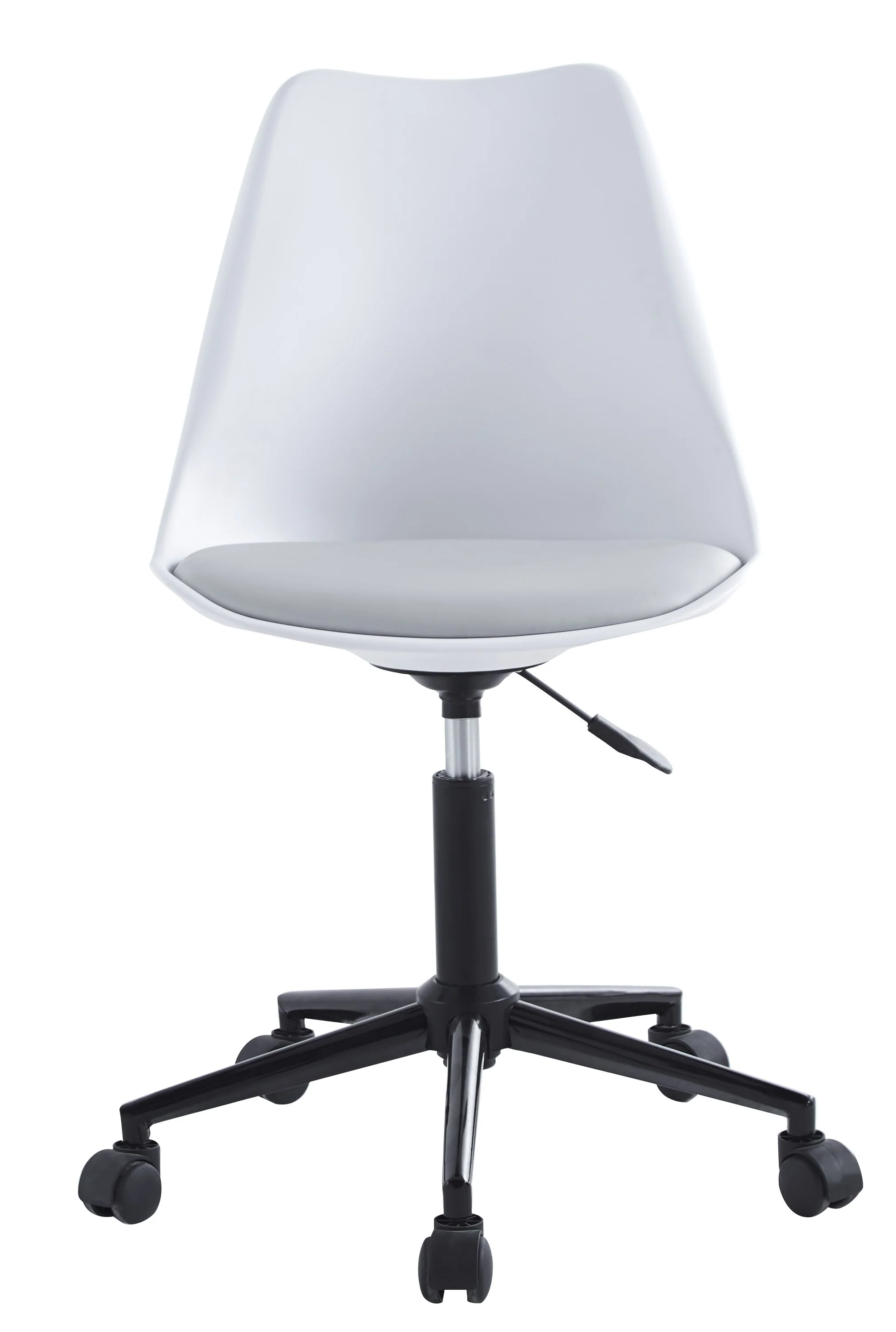 ESBJERG - Chaise de bureau en polypropylene et simili blanc - Image 4