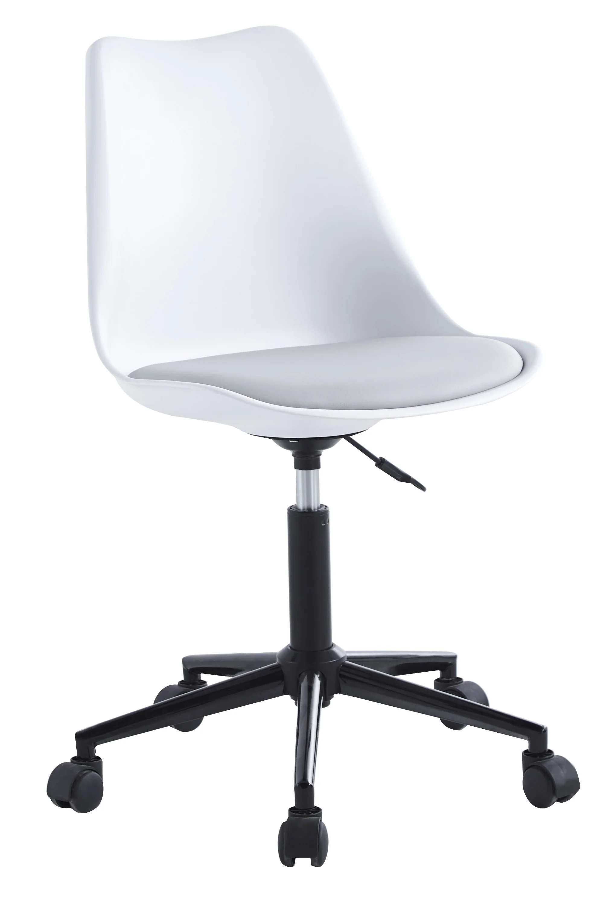 ESBJERG - Chaise de bureau en polypropylene et simili blanc - Image 8