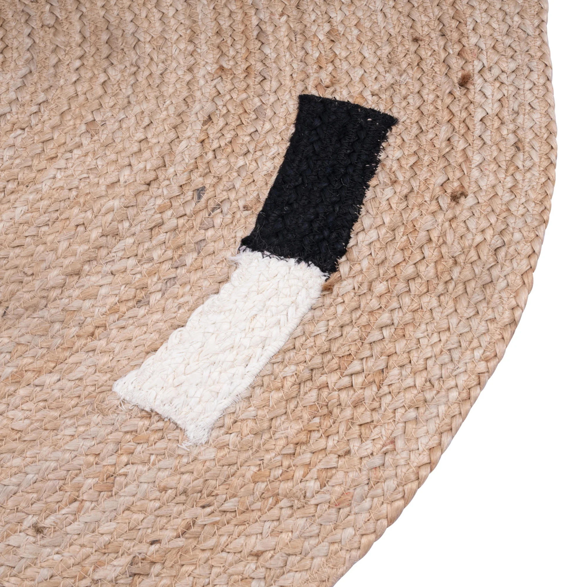 OLAV - Tapis rond en jute naturelle tissée marron 130 x 130 cm - Image 6