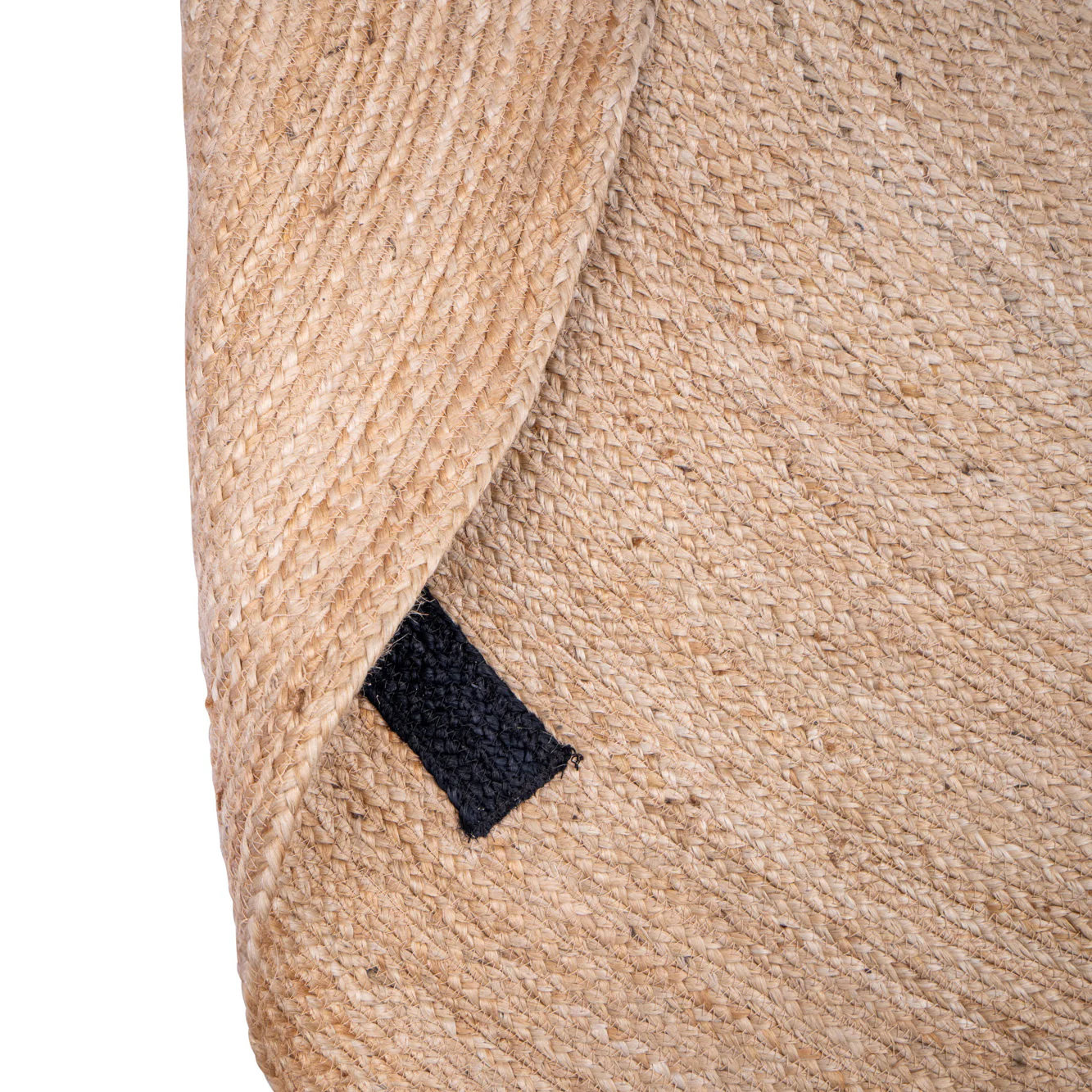 OLAV - Tapis rond en jute naturelle tissée marron 180 x 180 cm - Image 5
