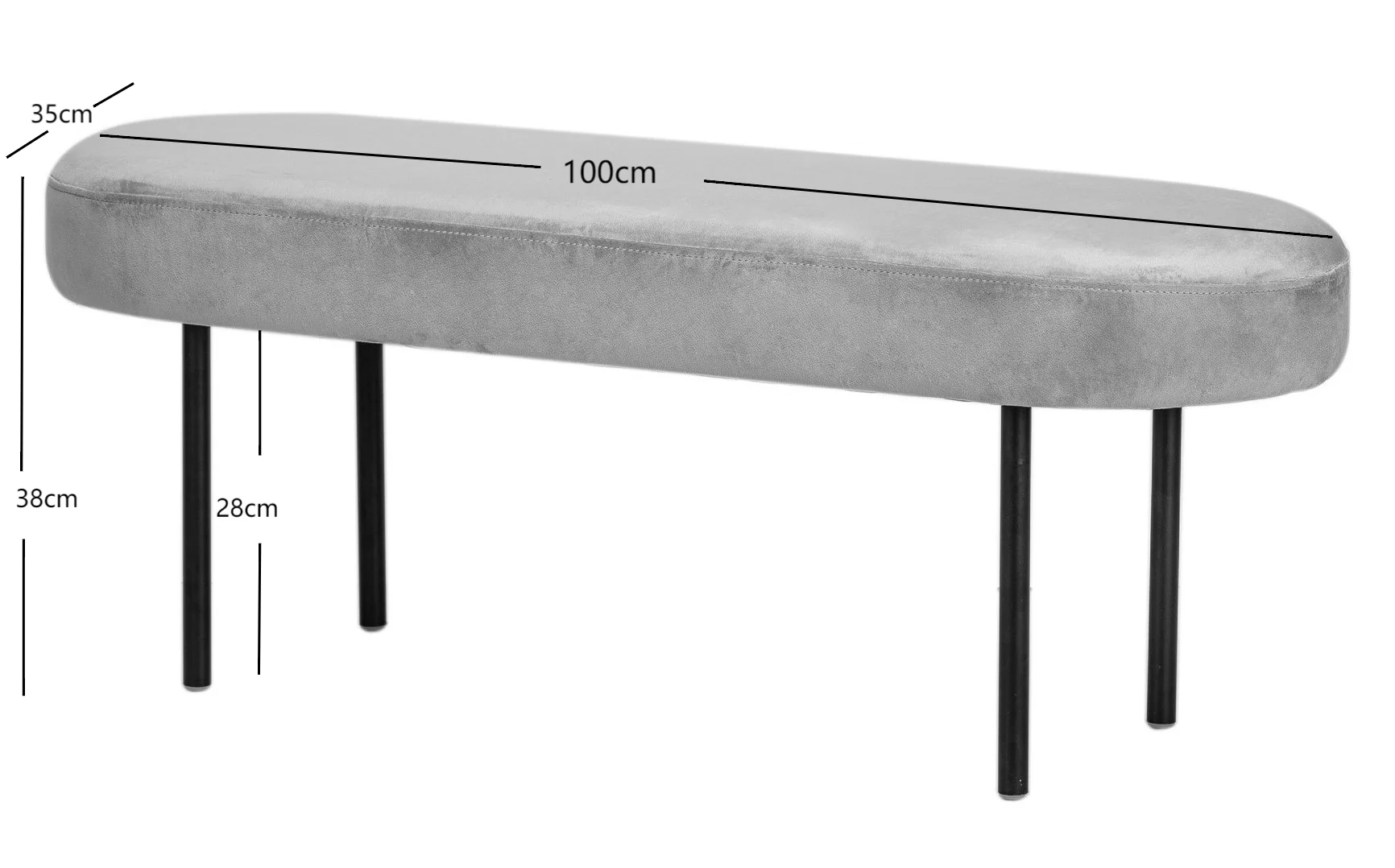 OSLO - Banc en métal et bouclettes blanches - Image 4