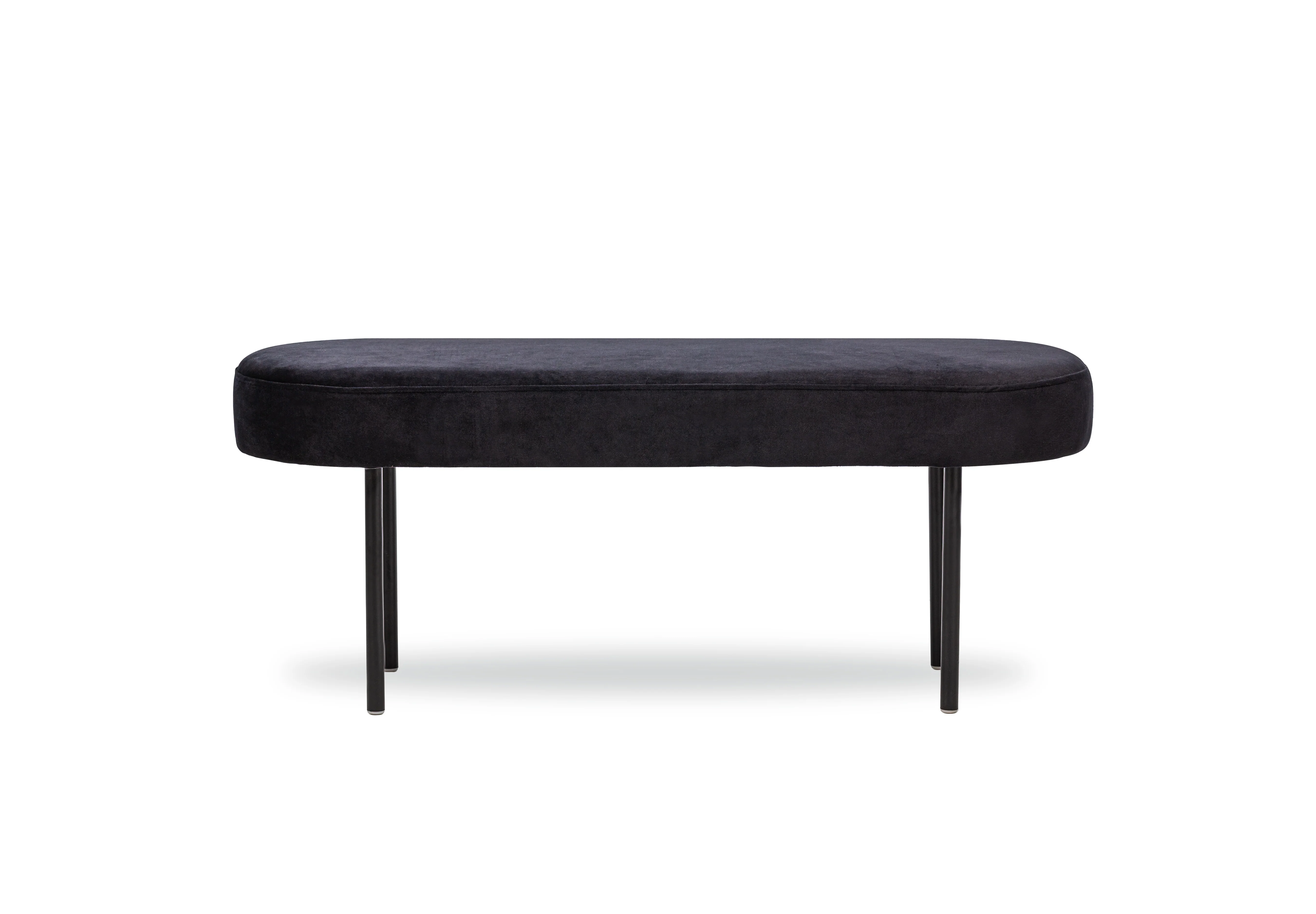 OSLO - Banc en métal et velours noir - Image 3