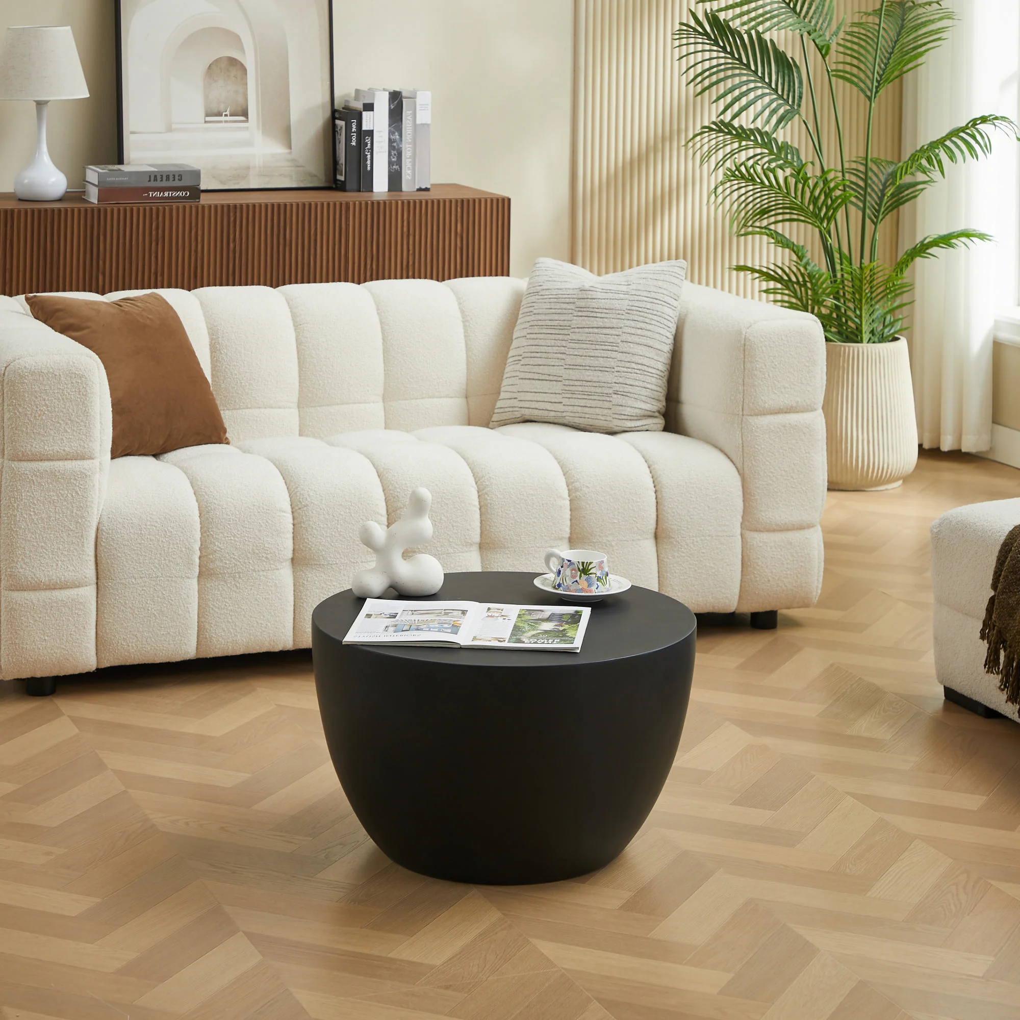 PARNU - Table basse indoor outdoor en magnésite noir - Image 4