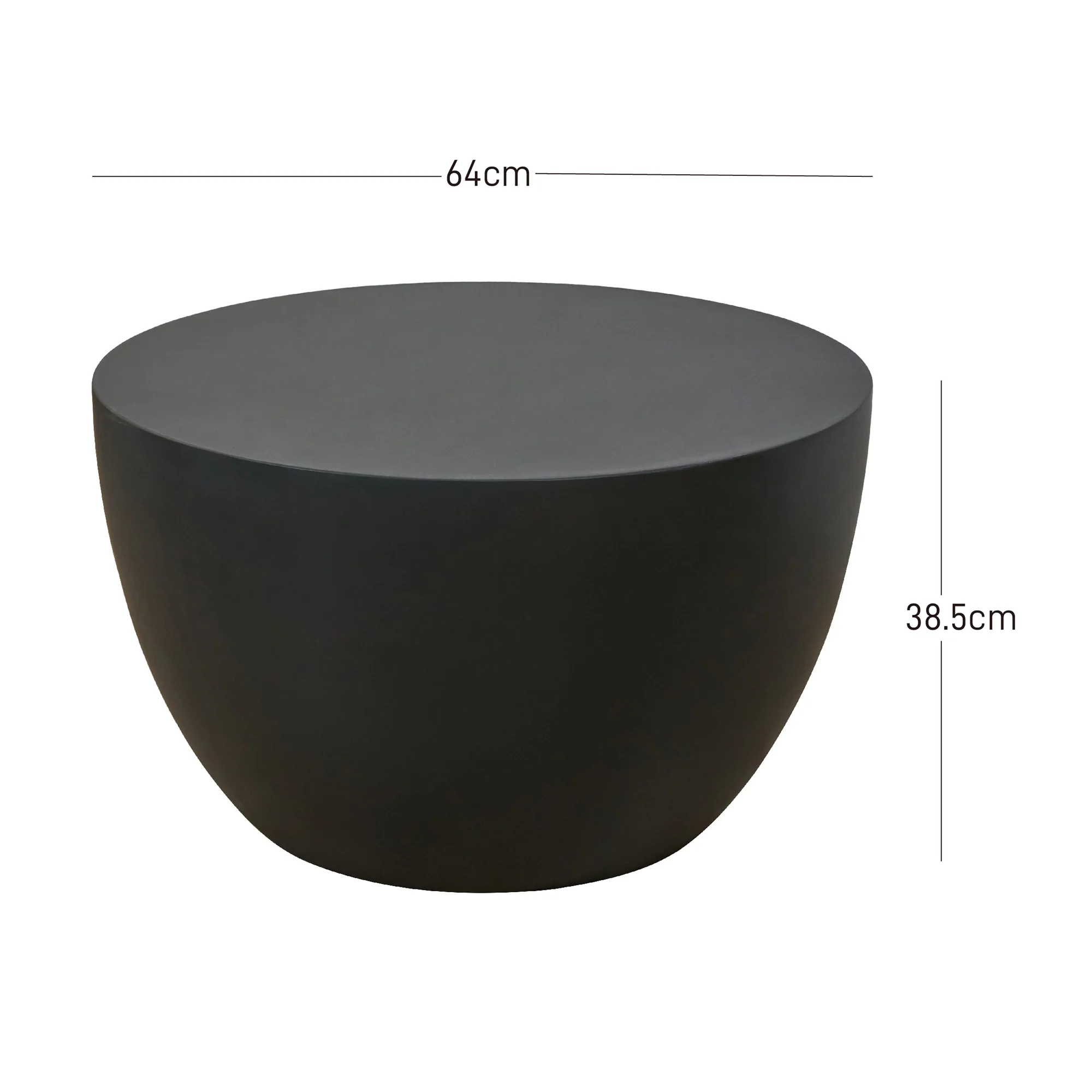 PARNU - Table basse indoor outdoor en magnésite noir - Image 6