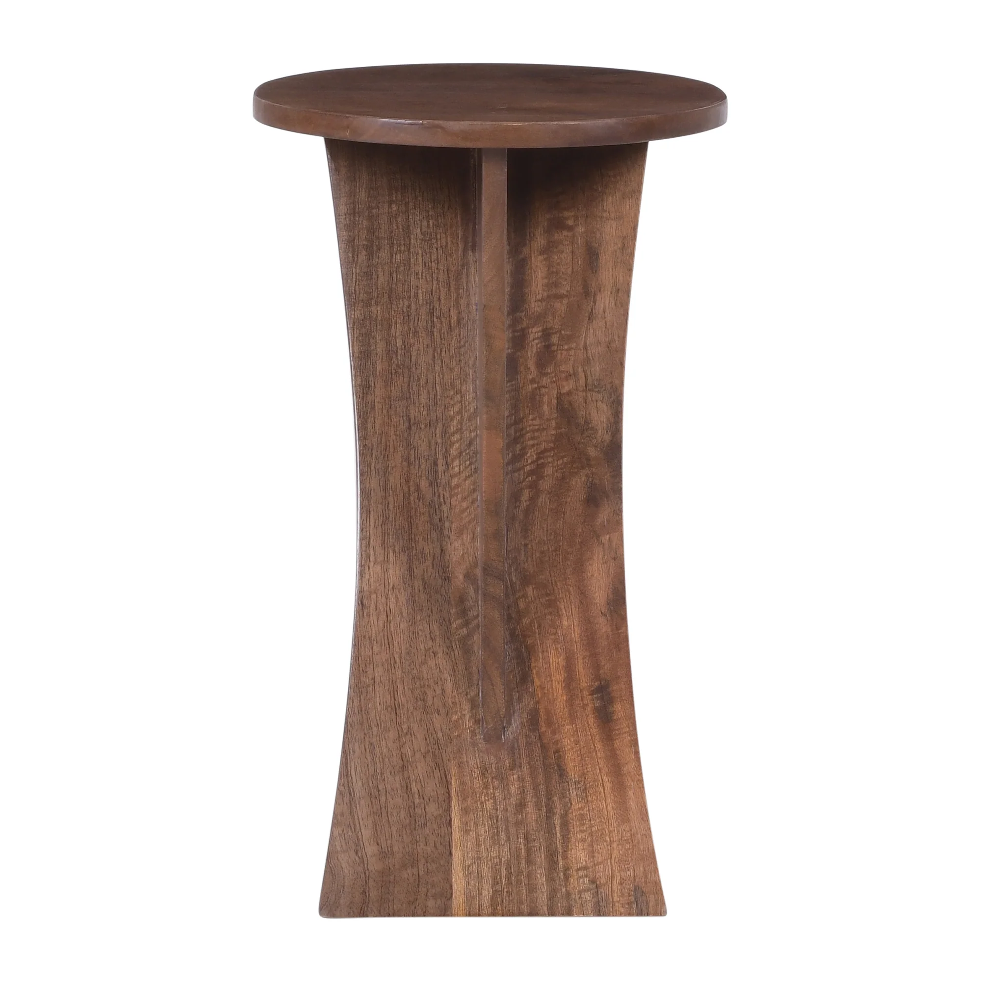 PATNA - Table d'appoint bout de canapé en bois de manguier foncé - Image 3