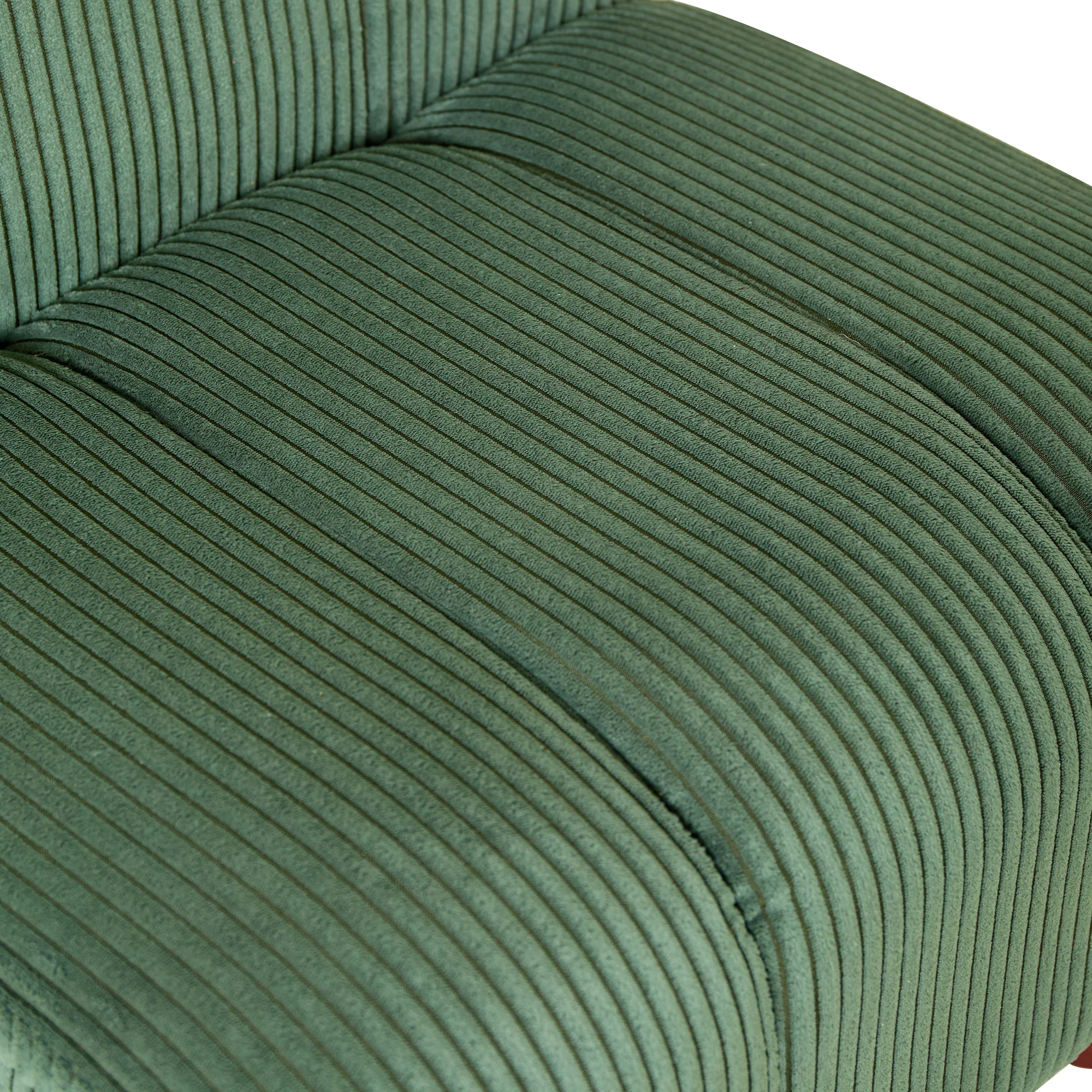 PORTO - Fauteuil de salon en bois massif et velours côtelé vert - Image 9