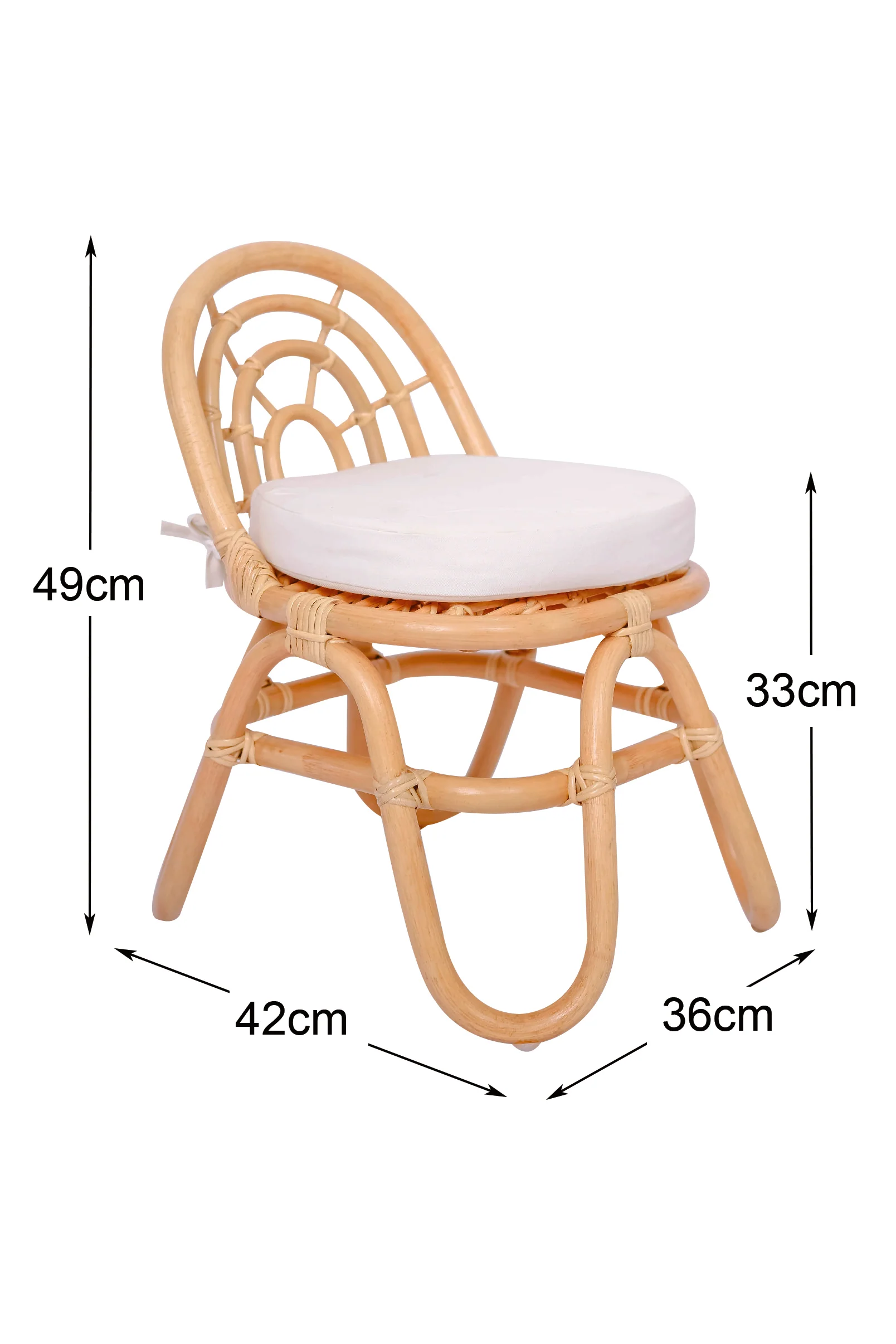 PULAU - Lot de 2 chaises pour enfants en rotin naturel - Image 3