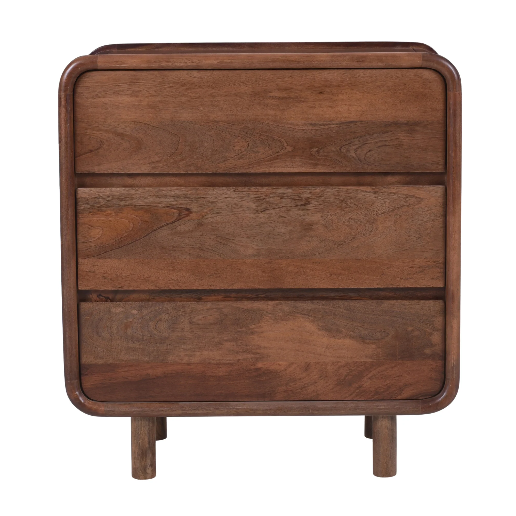 PUNE - Commode 3 tiroirs en bois massif de manguier foncé - Image 7