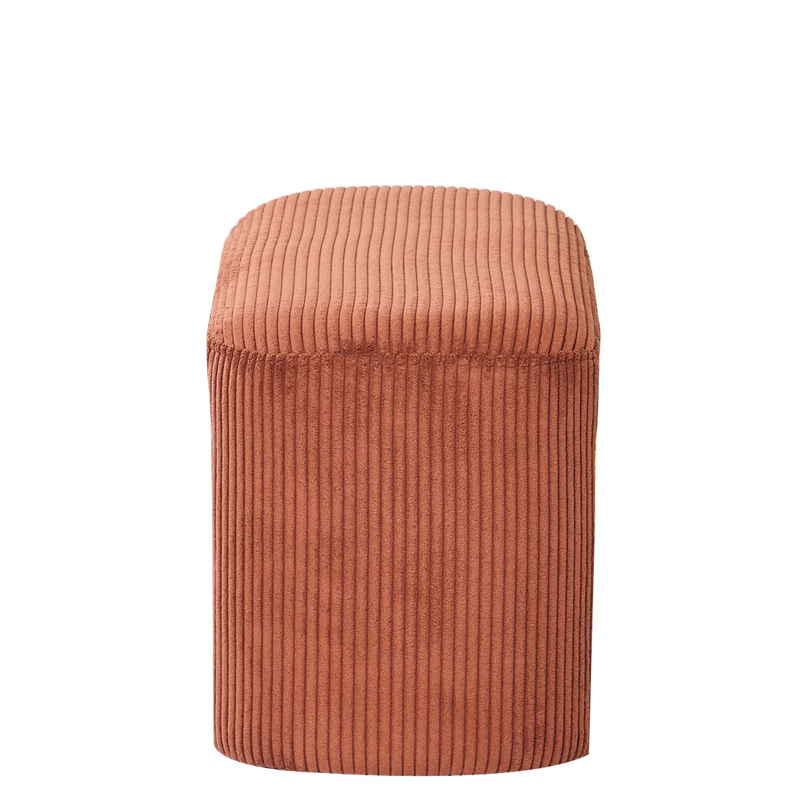 RIGA - Banc style scandinave en velours côtelé terracotta - Image 9