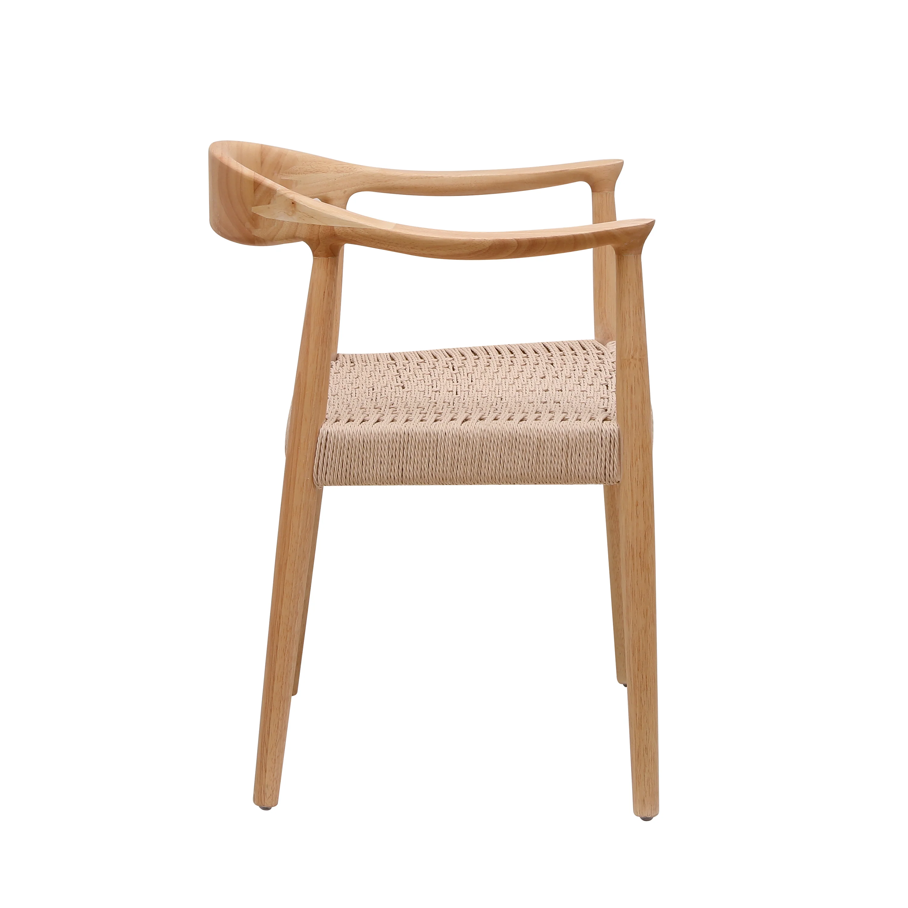 SALTA - Chaise de salle à manger en bois massif et corde naturelle - Image 7