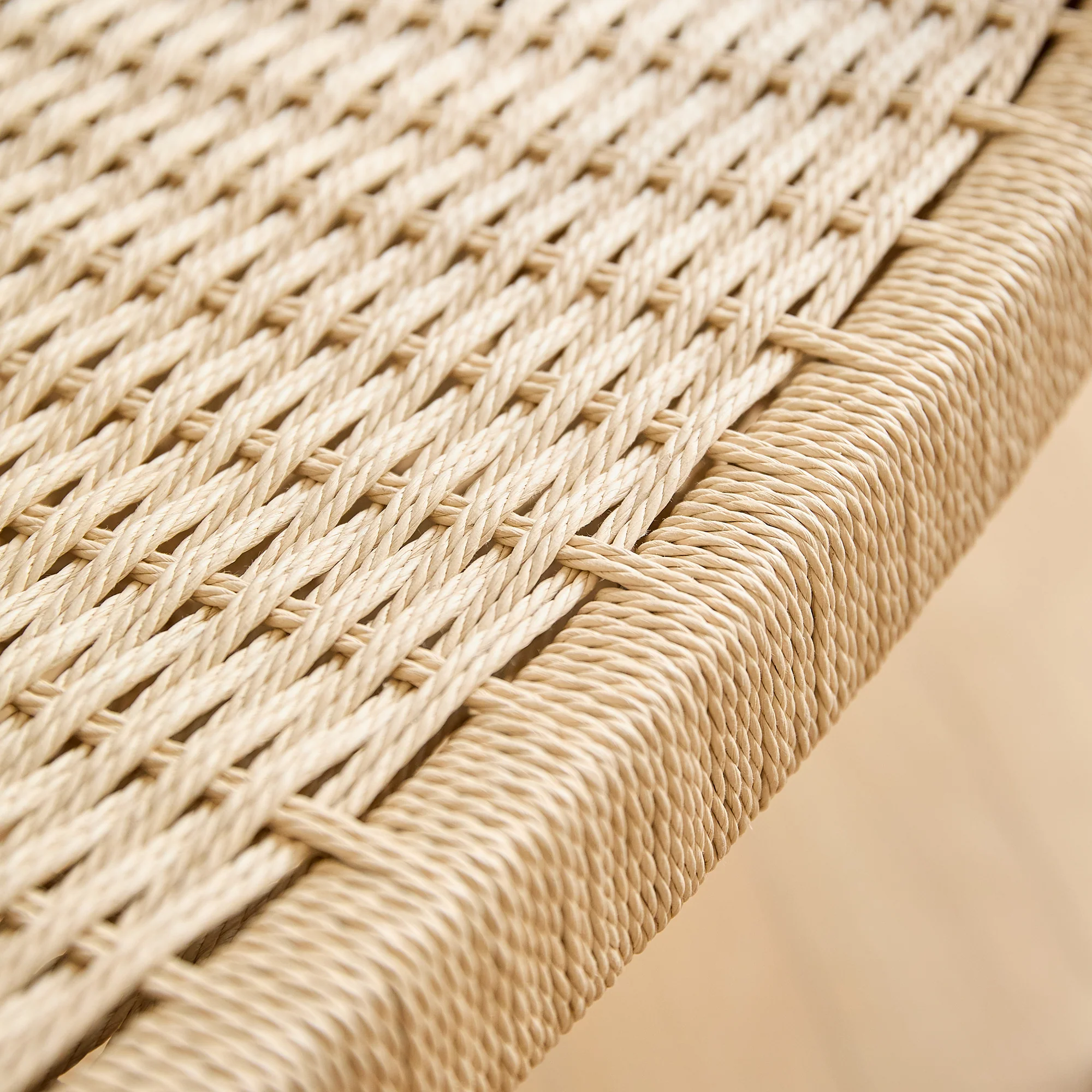 SALTA - Lot de 2 chaises de salle à manger en bois foncé et corde - Image 8