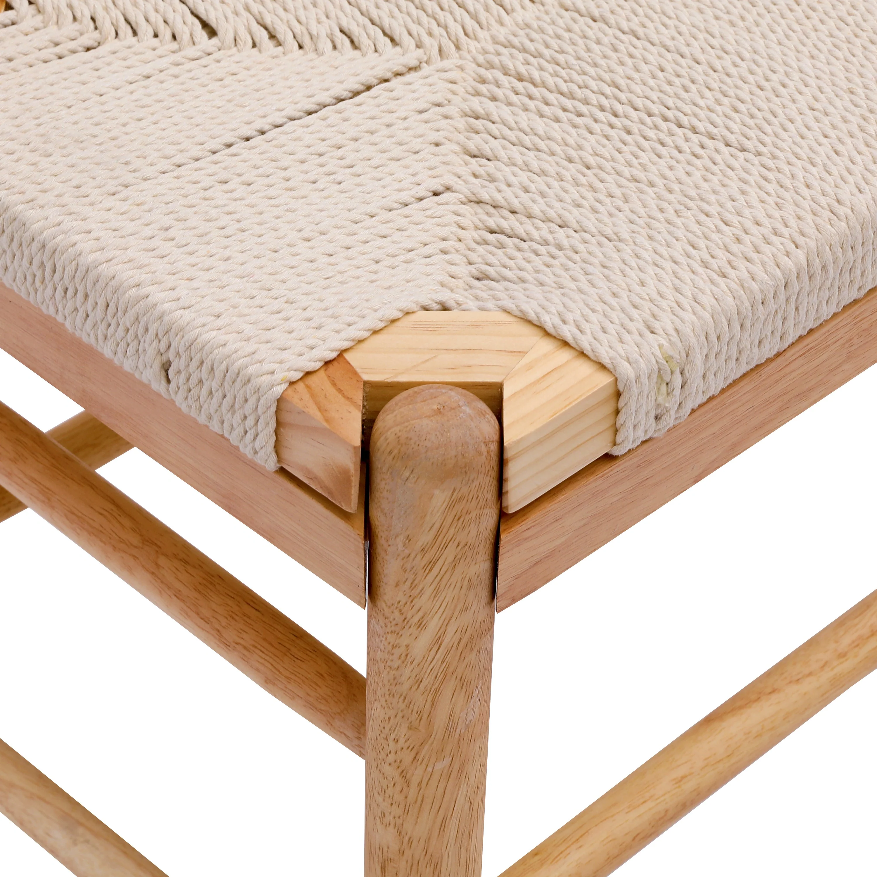 SANTA - Banc avec rangement en bois massif et corde - Image 6