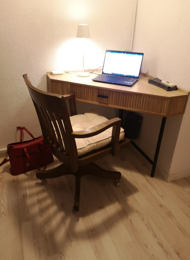 SETO - Bureau d'angle en bois et métal 1 tiroir - Image 4