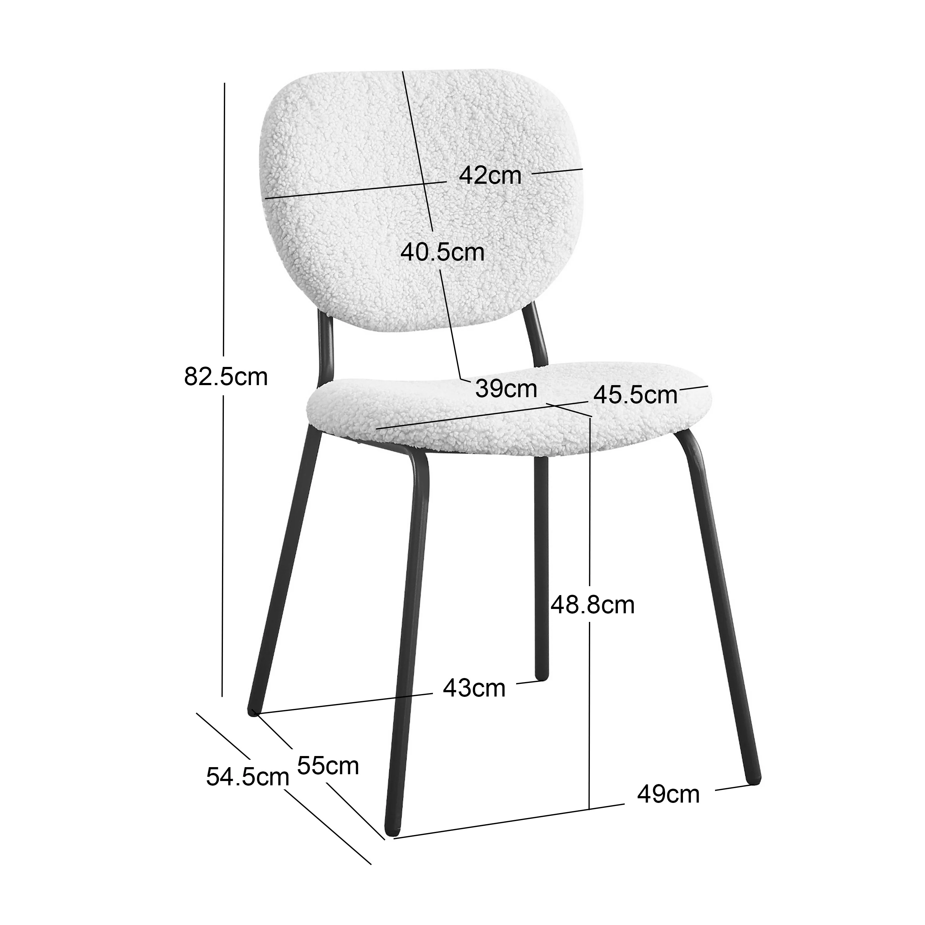 SUZUKA - Lot de 2 chaises scandinaves en métal et velours vert - Image 5
