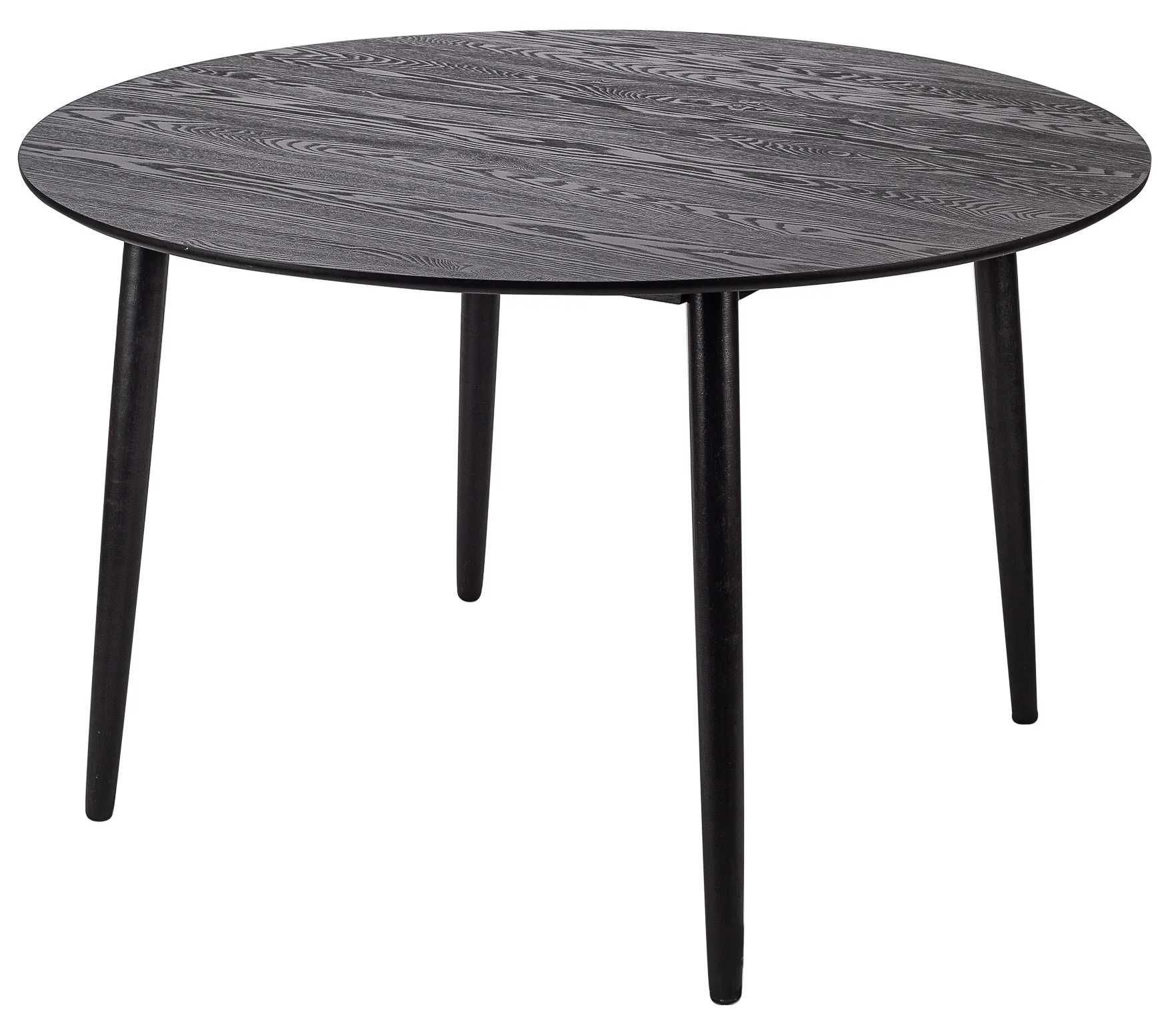 TRADITION - Table a manger ronde 6 personnes en pin massif D120 noir - Image 7