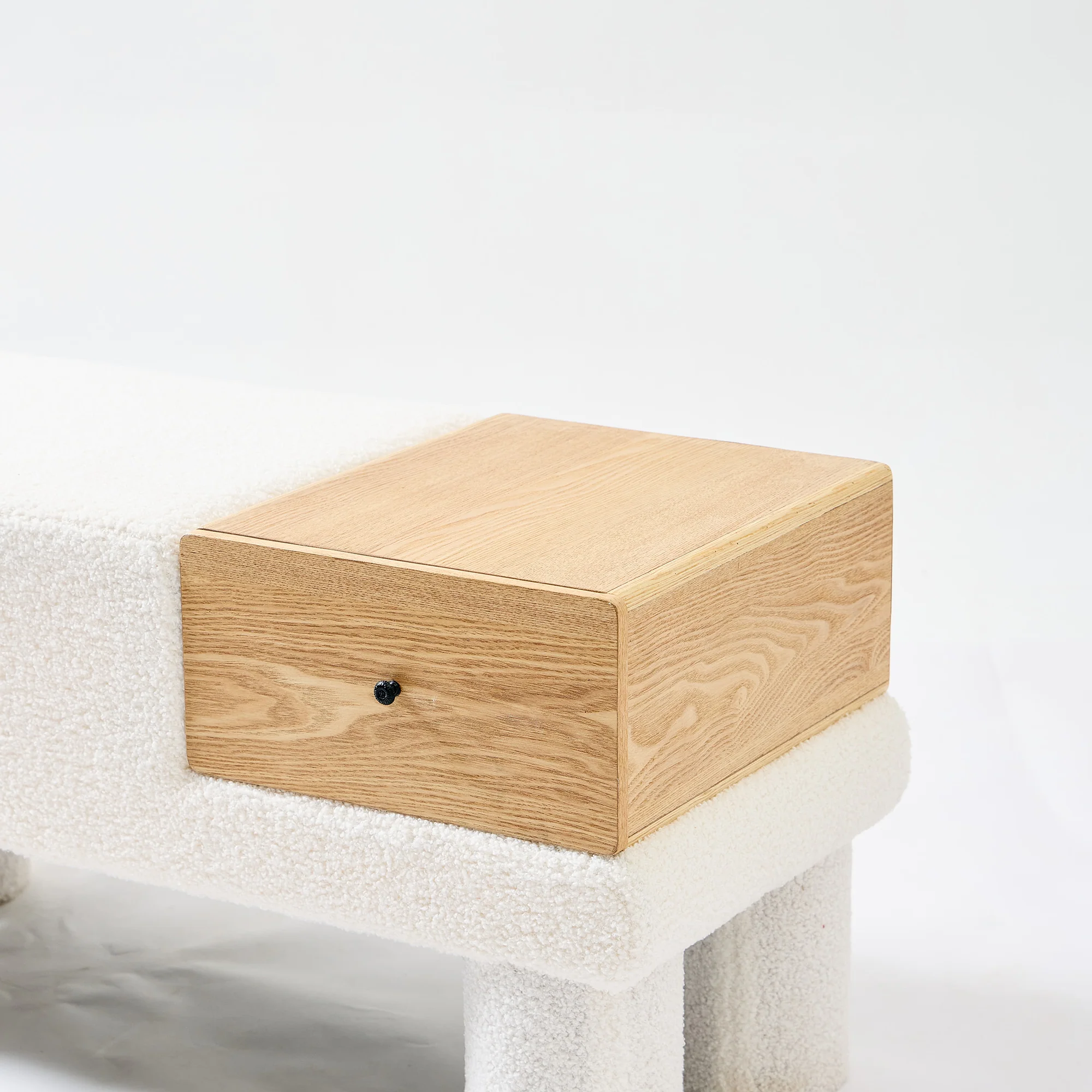 VADSO - Banc avec rangement en bouclettes blanches - Image 9