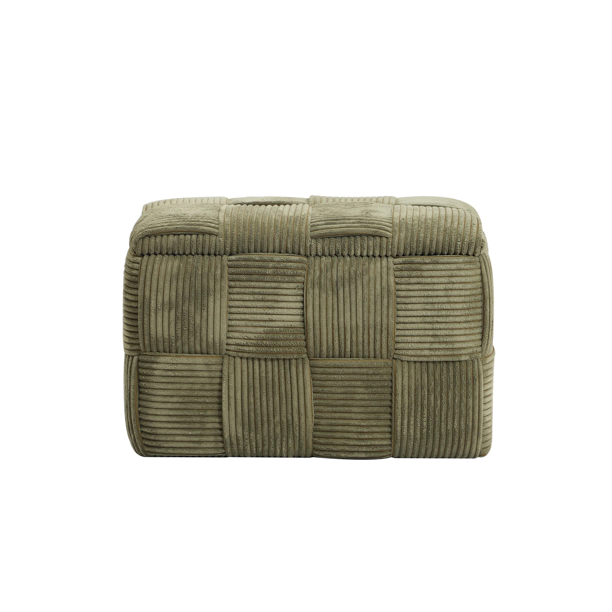 VANERN - Banc avec rangement en velours côtelé vert - Image 7