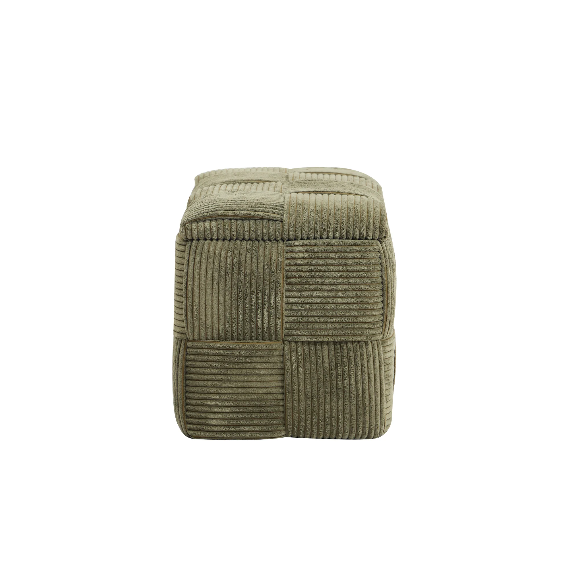 VANERN - Banc avec rangement en velours côtelé vert - Image 8
